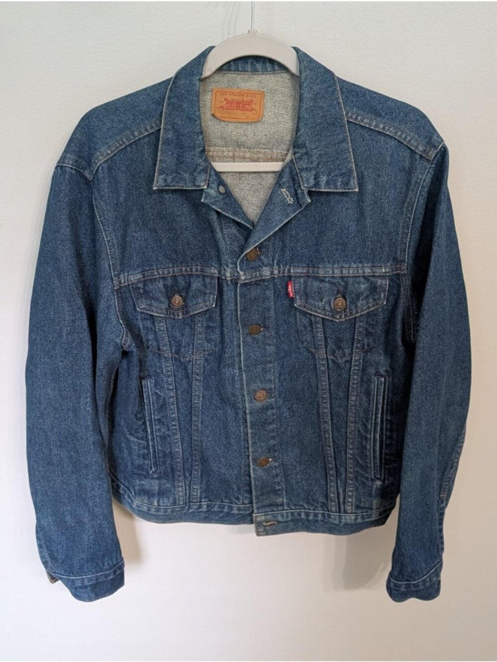 Vintage 1980s Levi’s Made in France Denim Trucker Jacket Sz 42